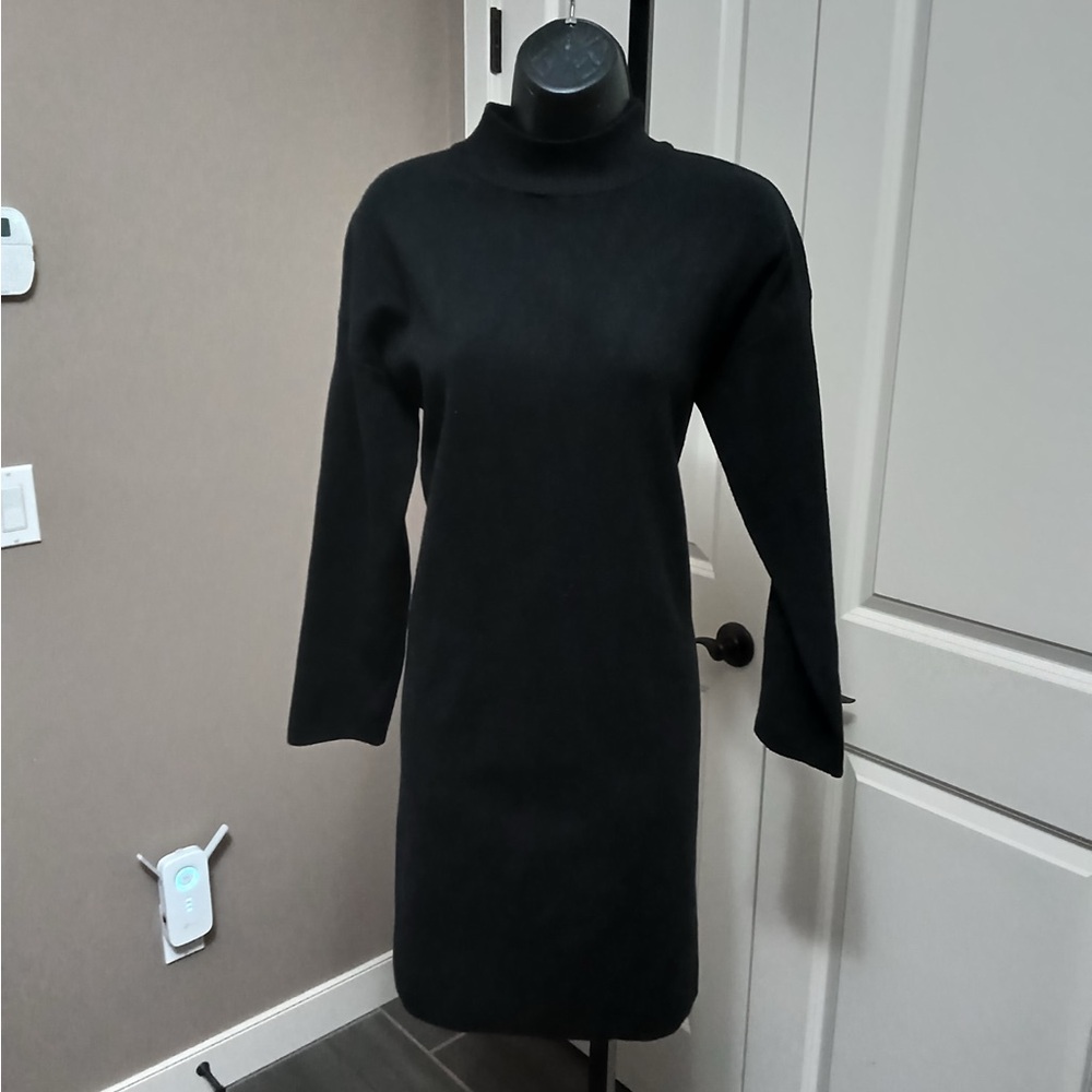 Frank & Oak Black Long Sleeve Dress